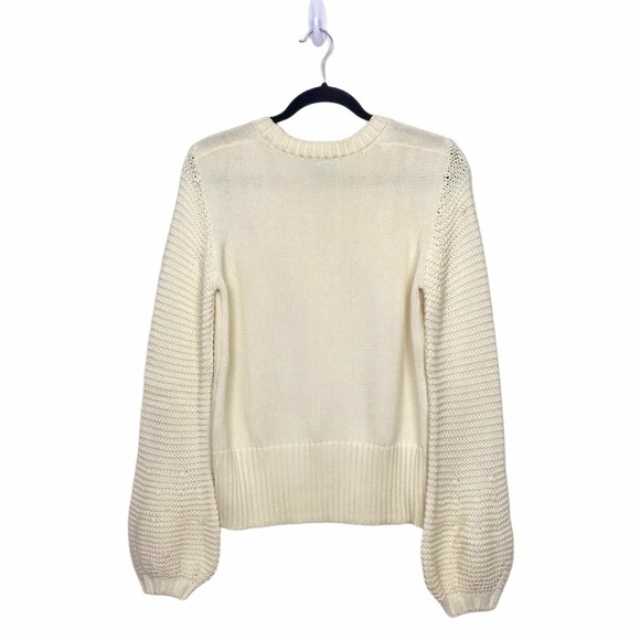 MIH Jeans Ivory Lova Textured Sweater Anthropologie - Picture 3 of 12